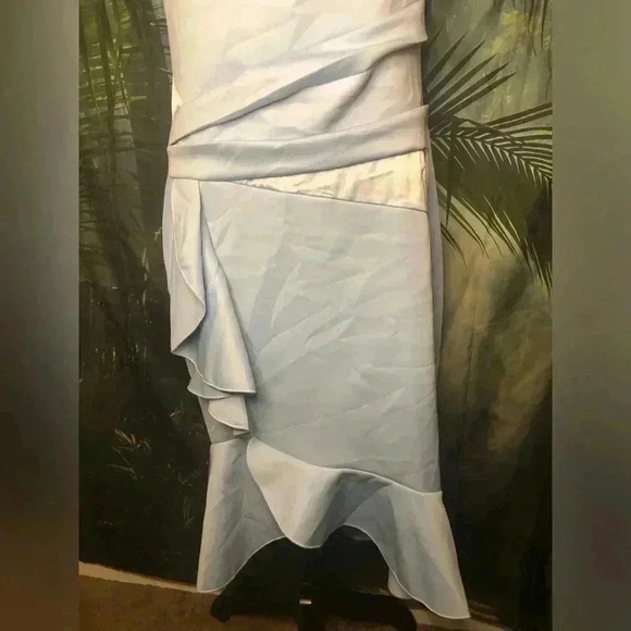 Powder Blue asymmetrical Dress - Picture 6 of 14